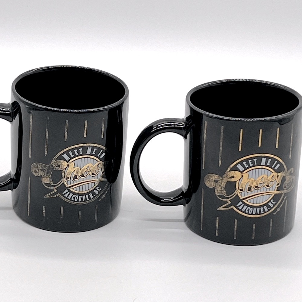 Black and Gold Meet me in Vancouver, Cheers Mugs